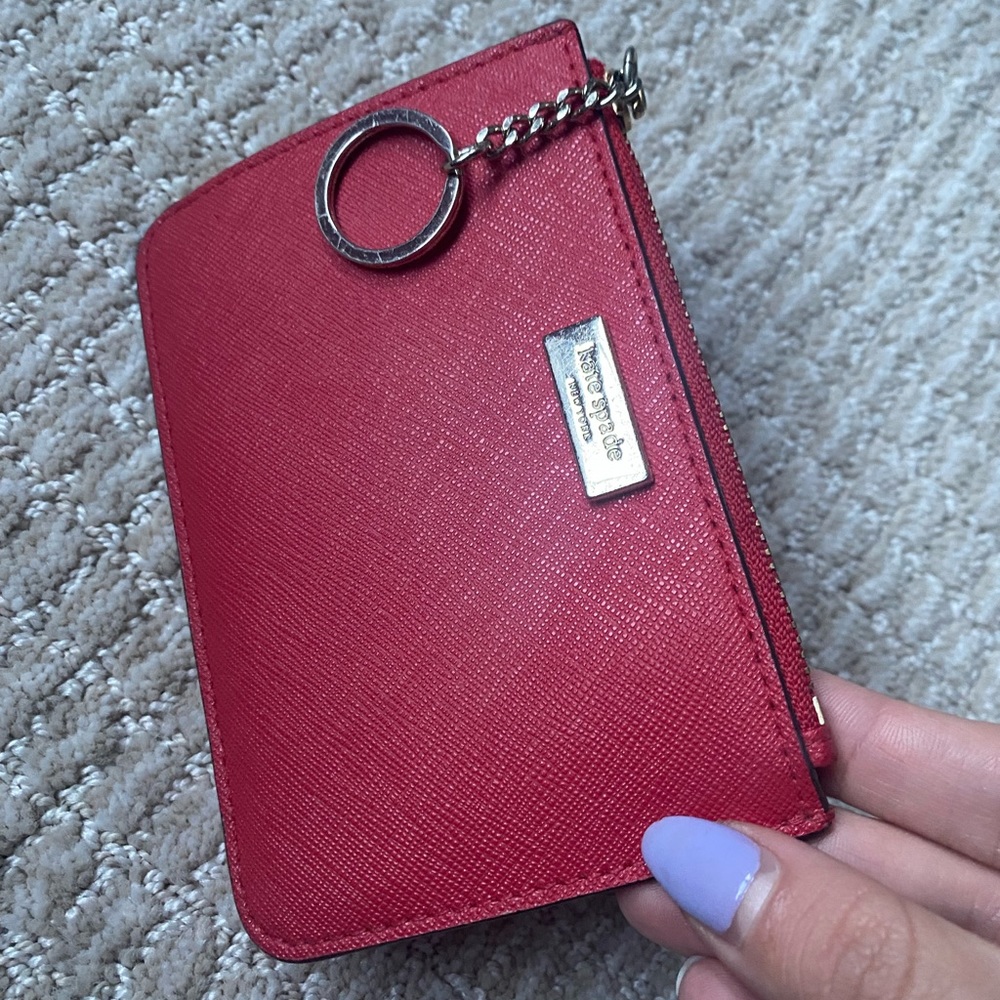Kate Spade Red Small Wallet with Ringlet